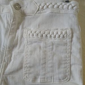 7 For All Mankind braided high waist crop